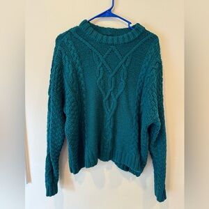 Aerie green sweater. Its a bit oversized just a tad.